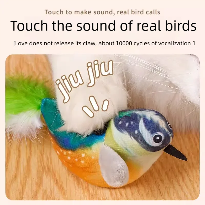 Interactive Chirping Bird Cat Toy with Catnip - Image 5