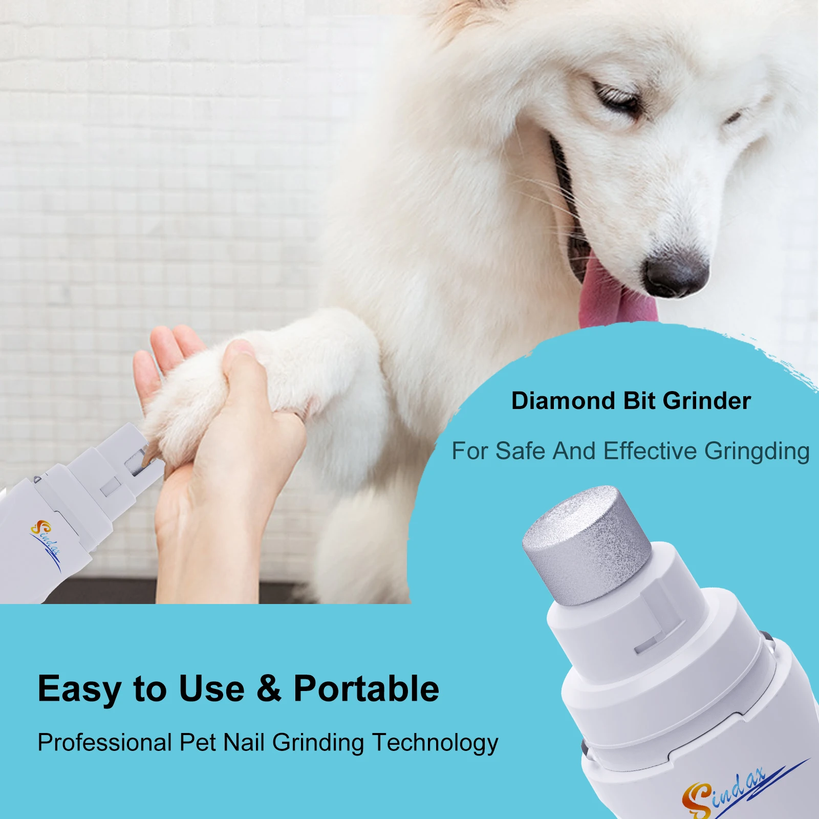 USB Rechargeable Pet Nail Grinder for Dogs and Cats - Image 4