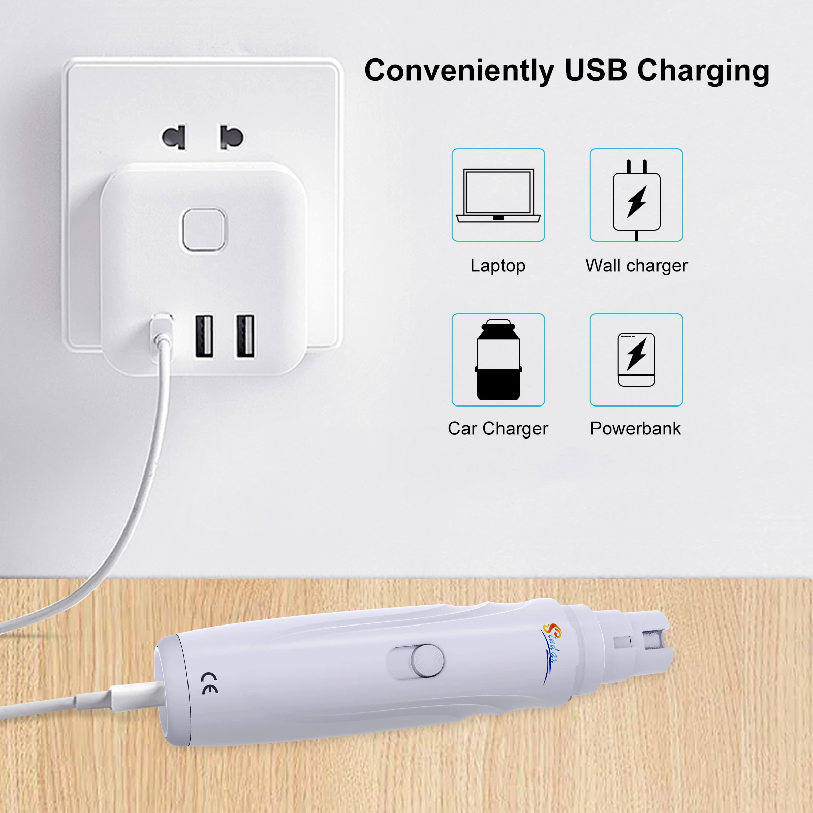 USB Rechargeable Pet Nail Grinder for Dogs and Cats - Image 6