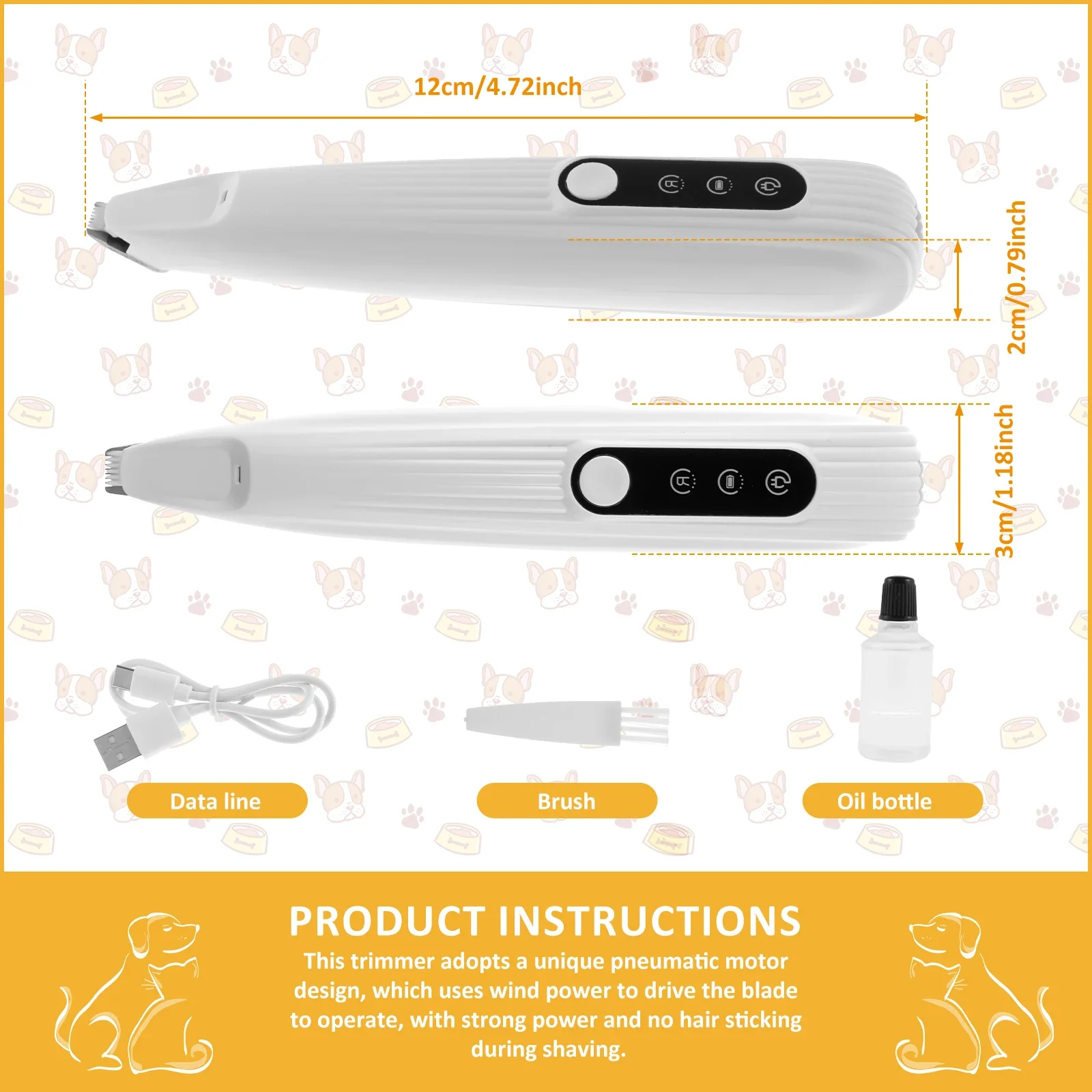 Rechargeable LED Pet Paw Trimmer for Dogs and Cats - Image 6