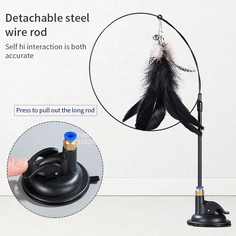 Interactive Suction Cup Feather Toy for Cats - Image 4