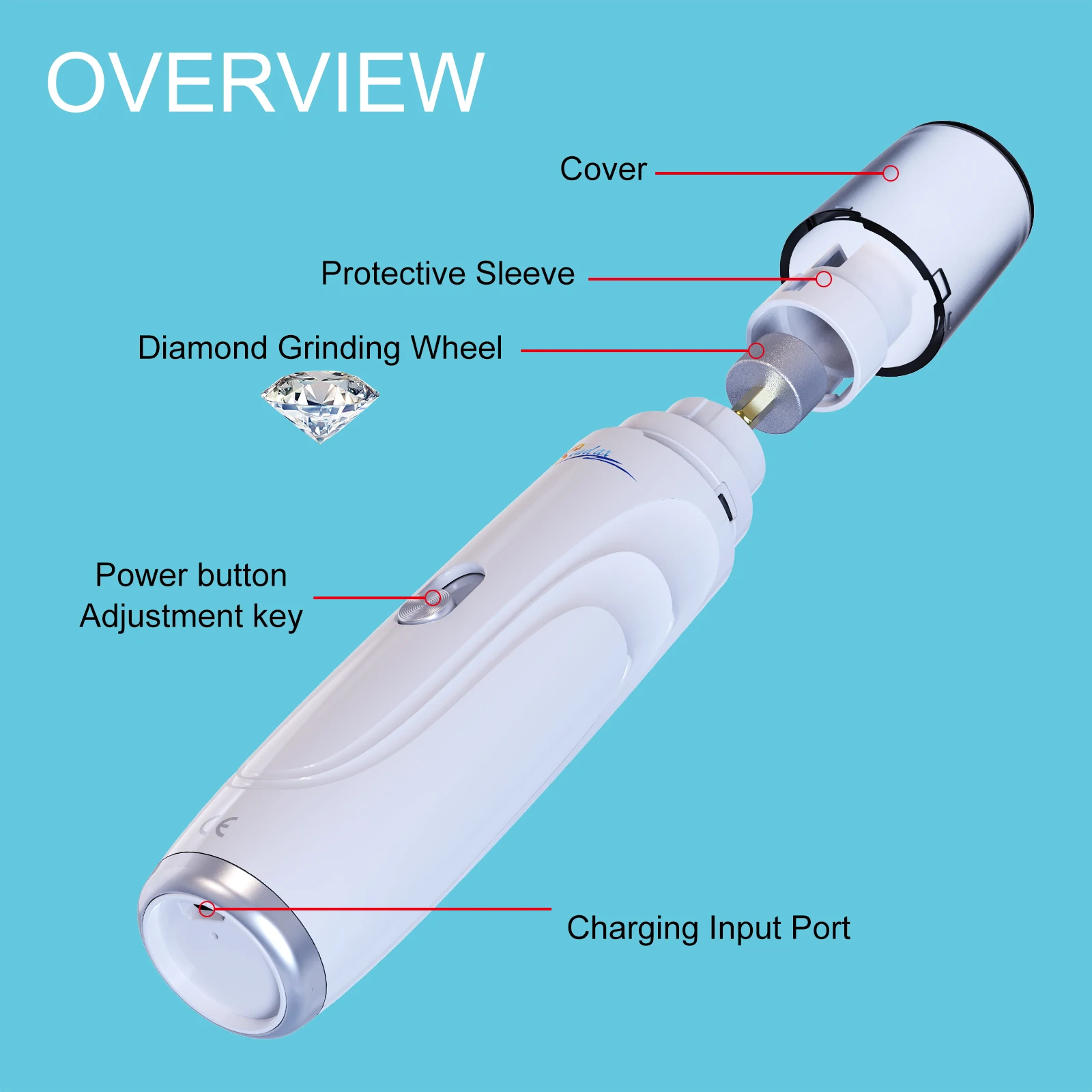 USB Rechargeable Pet Nail Grinder for Dogs and Cats - Image 3