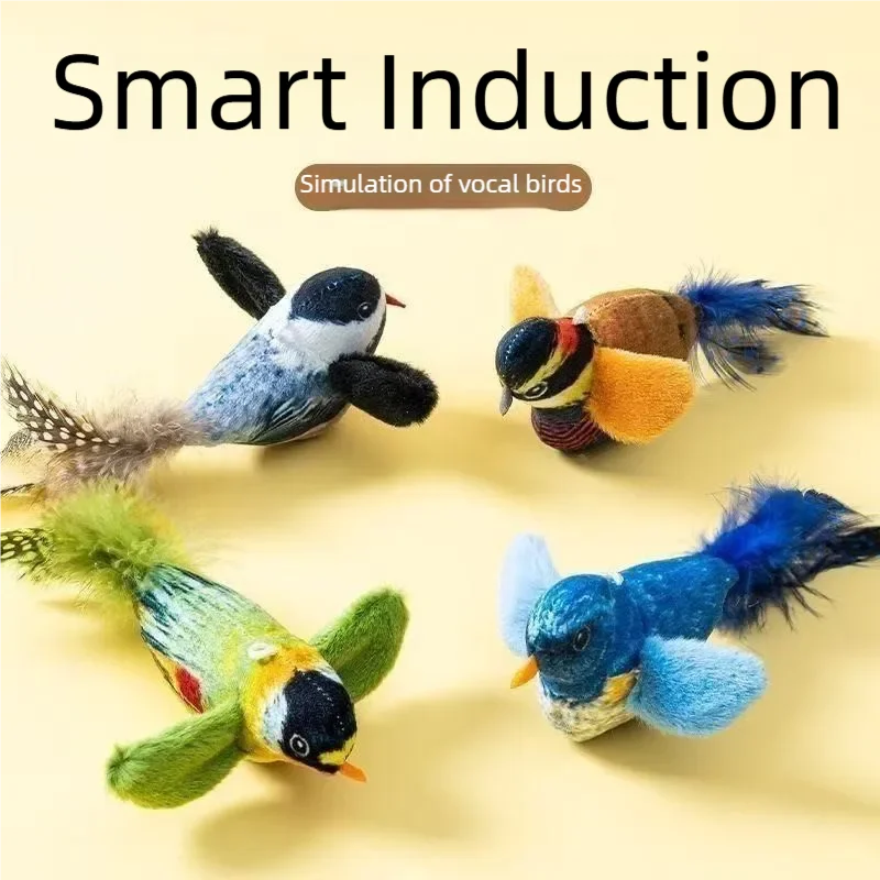 Interactive Chirping Bird Cat Toy with Catnip - Image 2