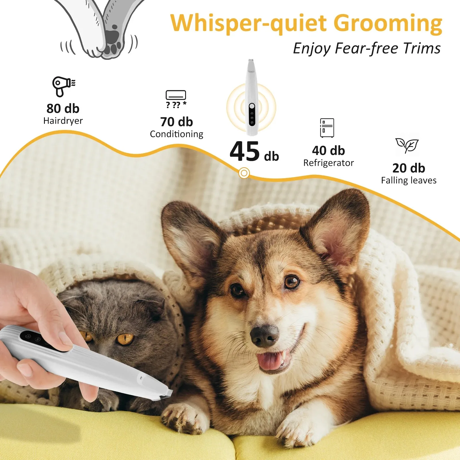 Rechargeable LED Pet Paw Trimmer for Dogs and Cats - Image 5